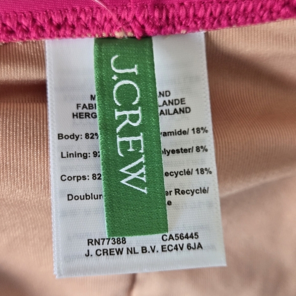 J. Crew Heritage Scoopback Vibrant Pink One-Piece Swimsuit Vacation Resort Beach - Picture 6 of 9